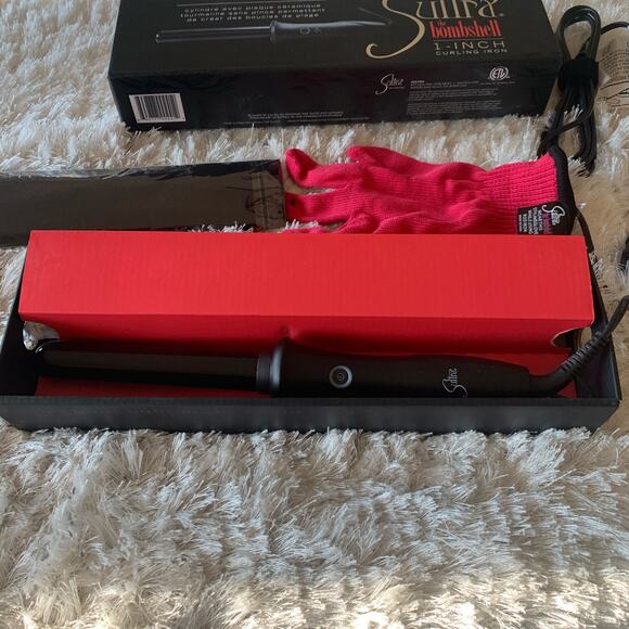Sultra the Bombshell 1" Clipless Curling Iron Tourmaline Black NWB - Picture 6 of 12